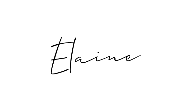 Use a signature maker to create a handwritten signature online. With this signature software, you can design (Allison_Script) your own signature for name Elaine. Elaine signature style 2 images and pictures png