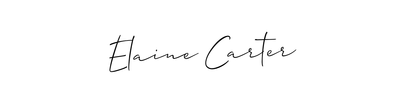 Create a beautiful signature design for name Elaine Carter. With this signature (Allison_Script) fonts, you can make a handwritten signature for free. Elaine Carter signature style 2 images and pictures png