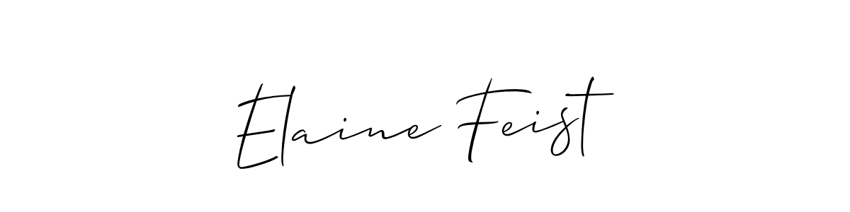 It looks lik you need a new signature style for name Elaine Feist. Design unique handwritten (Allison_Script) signature with our free signature maker in just a few clicks. Elaine Feist signature style 2 images and pictures png