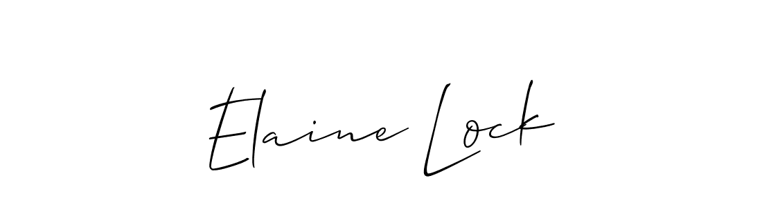 Also we have Elaine Lock name is the best signature style. Create professional handwritten signature collection using Allison_Script autograph style. Elaine Lock signature style 2 images and pictures png