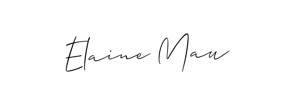 The best way (Allison_Script) to make a short signature is to pick only two or three words in your name. The name Elaine Mau include a total of six letters. For converting this name. Elaine Mau signature style 2 images and pictures png