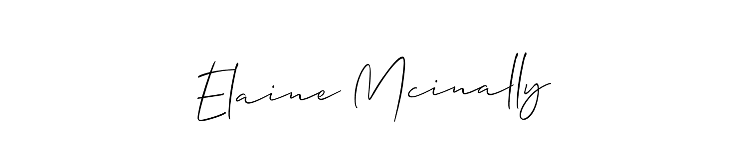 Allison_Script is a professional signature style that is perfect for those who want to add a touch of class to their signature. It is also a great choice for those who want to make their signature more unique. Get Elaine Mcinally name to fancy signature for free. Elaine Mcinally signature style 2 images and pictures png