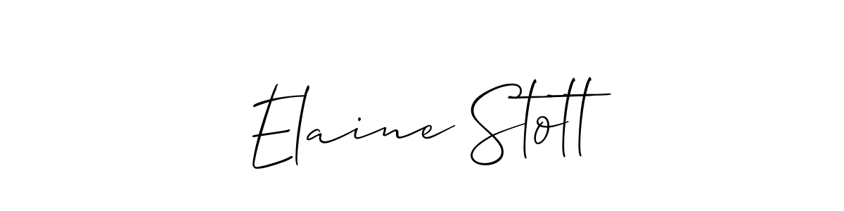 if you are searching for the best signature style for your name Elaine Stott. so please give up your signature search. here we have designed multiple signature styles  using Allison_Script. Elaine Stott signature style 2 images and pictures png