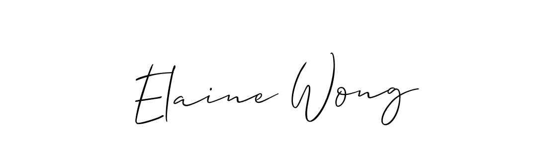 Best and Professional Signature Style for Elaine Wong. Allison_Script Best Signature Style Collection. Elaine Wong signature style 2 images and pictures png