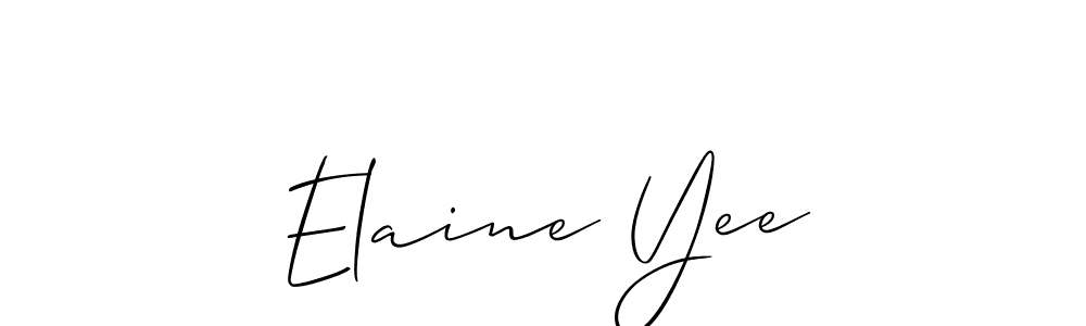 Make a beautiful signature design for name Elaine Yee. With this signature (Allison_Script) style, you can create a handwritten signature for free. Elaine Yee signature style 2 images and pictures png