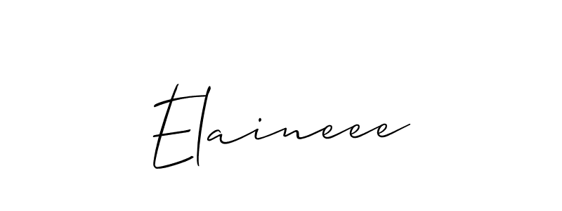 Once you've used our free online signature maker to create your best signature Allison_Script style, it's time to enjoy all of the benefits that Elaineee name signing documents. Elaineee signature style 2 images and pictures png