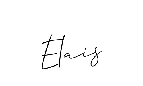 Design your own signature with our free online signature maker. With this signature software, you can create a handwritten (Allison_Script) signature for name Elais. Elais signature style 2 images and pictures png
