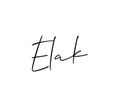 It looks lik you need a new signature style for name Elak. Design unique handwritten (Allison_Script) signature with our free signature maker in just a few clicks. Elak signature style 2 images and pictures png