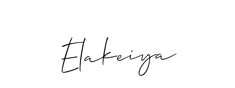 Also we have Elakeiya name is the best signature style. Create professional handwritten signature collection using Allison_Script autograph style. Elakeiya signature style 2 images and pictures png