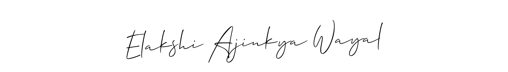 Elakshi Ajinkya Wayal stylish signature style. Best Handwritten Sign (Allison_Script) for my name. Handwritten Signature Collection Ideas for my name Elakshi Ajinkya Wayal. Elakshi Ajinkya Wayal signature style 2 images and pictures png