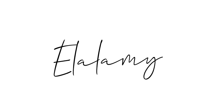 It looks lik you need a new signature style for name Elalamy. Design unique handwritten (Allison_Script) signature with our free signature maker in just a few clicks. Elalamy signature style 2 images and pictures png