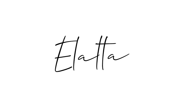 You should practise on your own different ways (Allison_Script) to write your name (Elalta) in signature. don't let someone else do it for you. Elalta signature style 2 images and pictures png