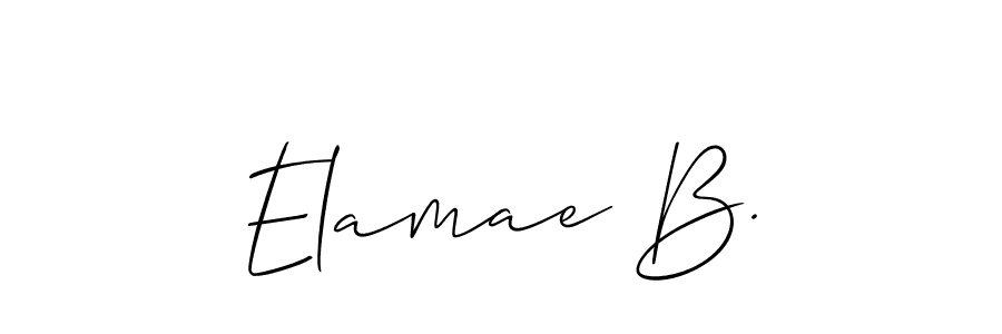 Best and Professional Signature Style for Elamae B.. Allison_Script Best Signature Style Collection. Elamae B. signature style 2 images and pictures png