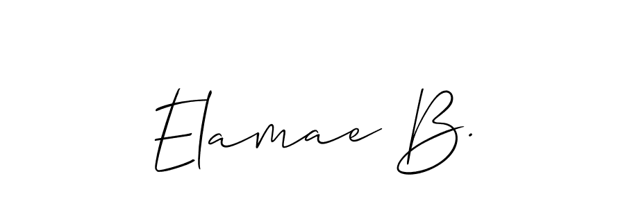 Similarly Allison_Script is the best handwritten signature design. Signature creator online .You can use it as an online autograph creator for name Elamae B.. Elamae B. signature style 2 images and pictures png