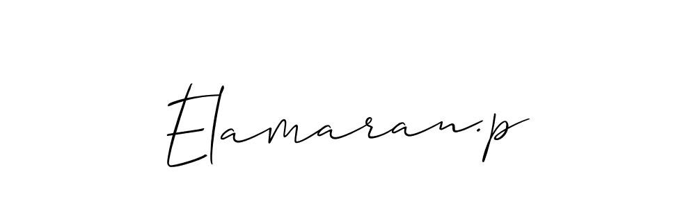 The best way (Allison_Script) to make a short signature is to pick only two or three words in your name. The name Elamaran.p include a total of six letters. For converting this name. Elamaran.p signature style 2 images and pictures png