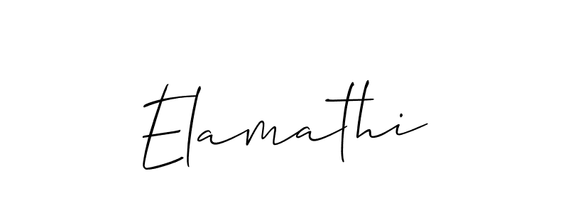 Elamathi stylish signature style. Best Handwritten Sign (Allison_Script) for my name. Handwritten Signature Collection Ideas for my name Elamathi. Elamathi signature style 2 images and pictures png