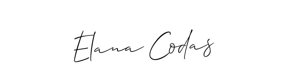 Use a signature maker to create a handwritten signature online. With this signature software, you can design (Allison_Script) your own signature for name Elana Codas. Elana Codas signature style 2 images and pictures png