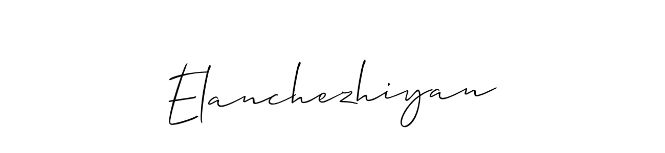 Create a beautiful signature design for name Elanchezhiyan. With this signature (Allison_Script) fonts, you can make a handwritten signature for free. Elanchezhiyan signature style 2 images and pictures png