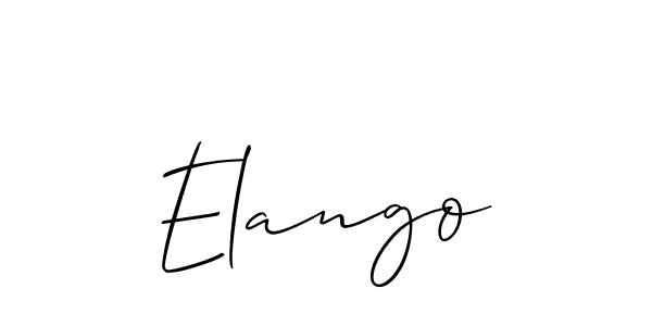 Create a beautiful signature design for name Elango. With this signature (Allison_Script) fonts, you can make a handwritten signature for free. Elango signature style 2 images and pictures png