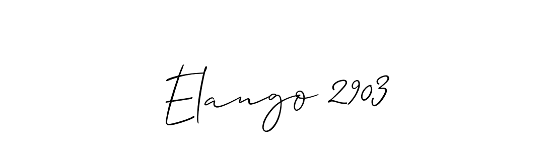 How to Draw Elango 2903 signature style? Allison_Script is a latest design signature styles for name Elango 2903. Elango 2903 signature style 2 images and pictures png