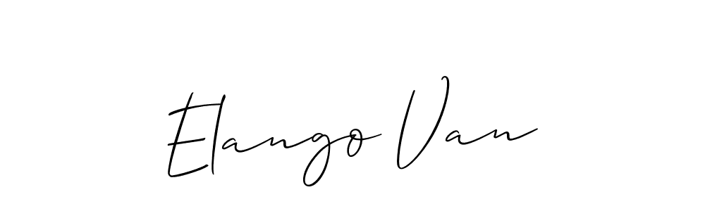 Design your own signature with our free online signature maker. With this signature software, you can create a handwritten (Allison_Script) signature for name Elango Van. Elango Van signature style 2 images and pictures png