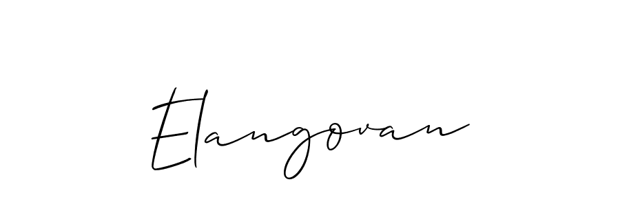 Elangovan stylish signature style. Best Handwritten Sign (Allison_Script) for my name. Handwritten Signature Collection Ideas for my name Elangovan. Elangovan signature style 2 images and pictures png