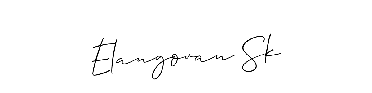 You can use this online signature creator to create a handwritten signature for the name Elangovan Sk. This is the best online autograph maker. Elangovan Sk signature style 2 images and pictures png