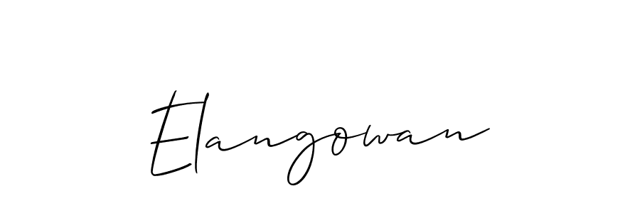 if you are searching for the best signature style for your name Elangowan. so please give up your signature search. here we have designed multiple signature styles  using Allison_Script. Elangowan signature style 2 images and pictures png