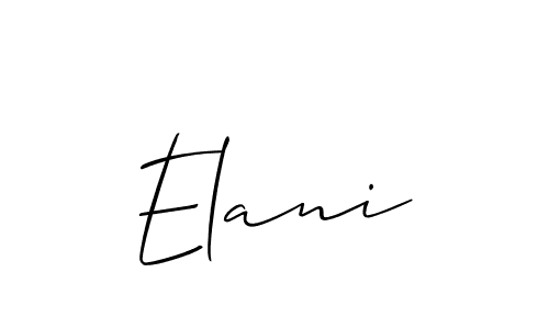 Make a beautiful signature design for name Elani. Use this online signature maker to create a handwritten signature for free. Elani signature style 2 images and pictures png