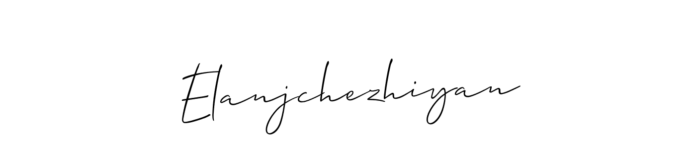 How to Draw Elanjchezhiyan signature style? Allison_Script is a latest design signature styles for name Elanjchezhiyan. Elanjchezhiyan signature style 2 images and pictures png