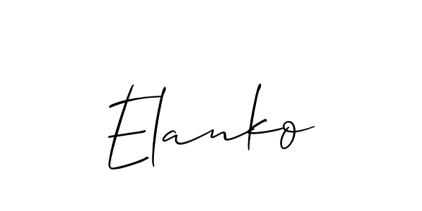 Make a beautiful signature design for name Elanko. Use this online signature maker to create a handwritten signature for free. Elanko signature style 2 images and pictures png
