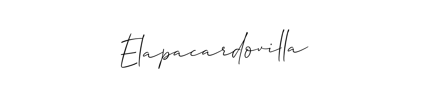 Allison_Script is a professional signature style that is perfect for those who want to add a touch of class to their signature. It is also a great choice for those who want to make their signature more unique. Get Elapacardovilla name to fancy signature for free. Elapacardovilla signature style 2 images and pictures png