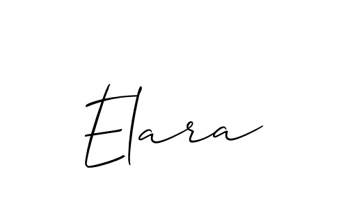 The best way (Allison_Script) to make a short signature is to pick only two or three words in your name. The name Elara include a total of six letters. For converting this name. Elara signature style 2 images and pictures png