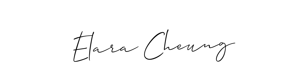 Similarly Allison_Script is the best handwritten signature design. Signature creator online .You can use it as an online autograph creator for name Elara Cheung. Elara Cheung signature style 2 images and pictures png