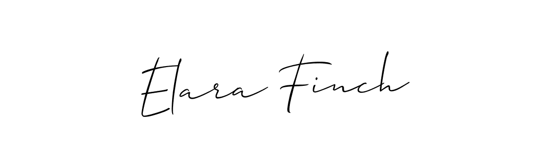 The best way (Allison_Script) to make a short signature is to pick only two or three words in your name. The name Elara Finch include a total of six letters. For converting this name. Elara Finch signature style 2 images and pictures png