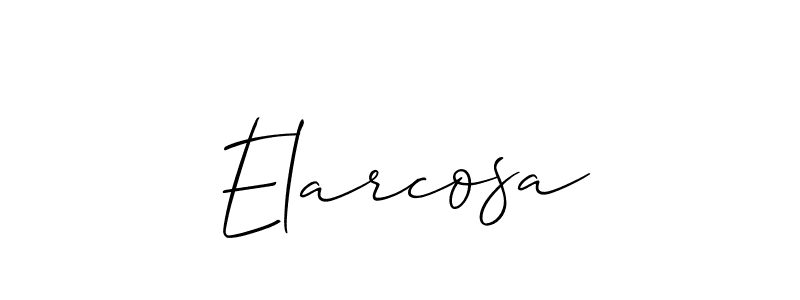 Make a beautiful signature design for name Elarcosa. With this signature (Allison_Script) style, you can create a handwritten signature for free. Elarcosa signature style 2 images and pictures png