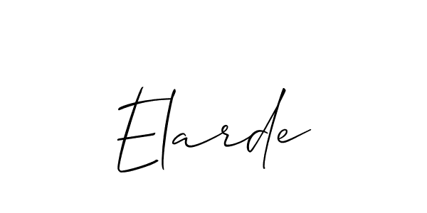 Best and Professional Signature Style for Elarde. Allison_Script Best Signature Style Collection. Elarde signature style 2 images and pictures png