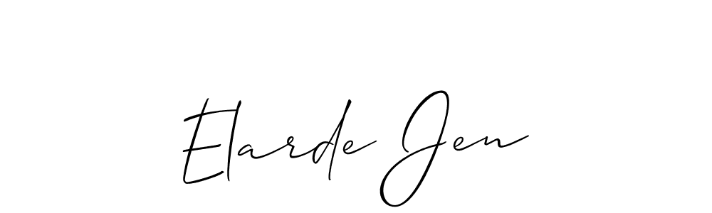 How to make Elarde Jen signature? Allison_Script is a professional autograph style. Create handwritten signature for Elarde Jen name. Elarde Jen signature style 2 images and pictures png