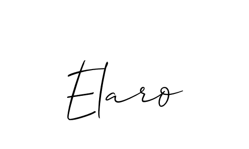 It looks lik you need a new signature style for name Elaro. Design unique handwritten (Allison_Script) signature with our free signature maker in just a few clicks. Elaro signature style 2 images and pictures png