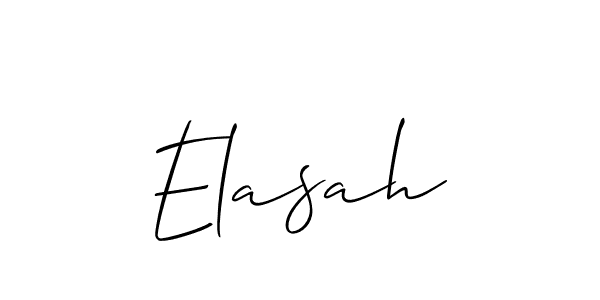 How to make Elasah signature? Allison_Script is a professional autograph style. Create handwritten signature for Elasah name. Elasah signature style 2 images and pictures png