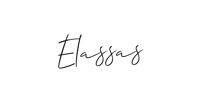 Create a beautiful signature design for name Elassas. With this signature (Allison_Script) fonts, you can make a handwritten signature for free. Elassas signature style 2 images and pictures png