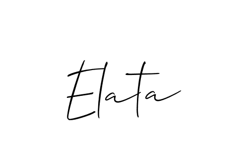 You should practise on your own different ways (Allison_Script) to write your name (Elata) in signature. don't let someone else do it for you. Elata signature style 2 images and pictures png