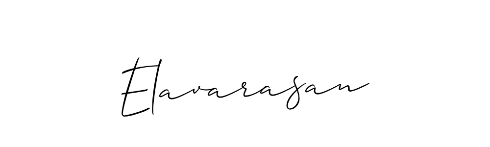 Design your own signature with our free online signature maker. With this signature software, you can create a handwritten (Allison_Script) signature for name Elavarasan. Elavarasan signature style 2 images and pictures png