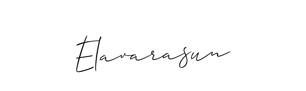 if you are searching for the best signature style for your name Elavarasun. so please give up your signature search. here we have designed multiple signature styles  using Allison_Script. Elavarasun signature style 2 images and pictures png