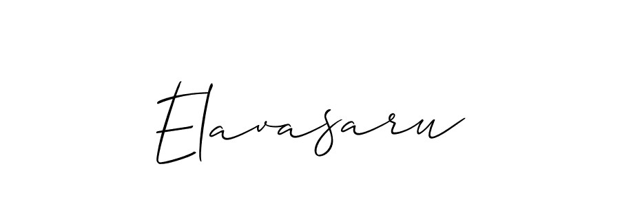 Use a signature maker to create a handwritten signature online. With this signature software, you can design (Allison_Script) your own signature for name Elavasaru. Elavasaru signature style 2 images and pictures png