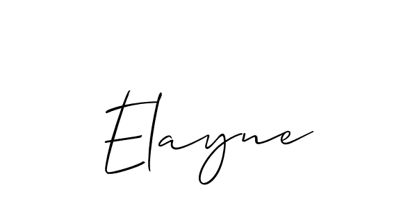 Also we have Elayne name is the best signature style. Create professional handwritten signature collection using Allison_Script autograph style. Elayne signature style 2 images and pictures png