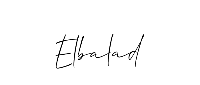 How to make Elbalad signature? Allison_Script is a professional autograph style. Create handwritten signature for Elbalad name. Elbalad signature style 2 images and pictures png