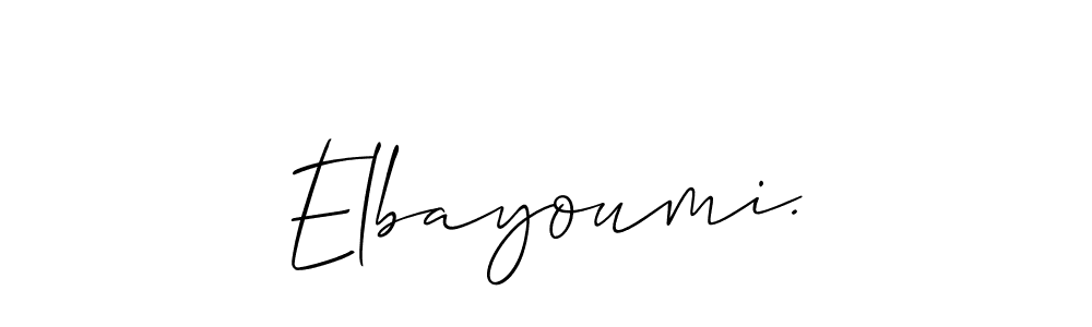 Design your own signature with our free online signature maker. With this signature software, you can create a handwritten (Allison_Script) signature for name Elbayoumi.. Elbayoumi. signature style 2 images and pictures png