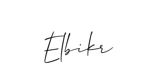 It looks lik you need a new signature style for name Elbikr. Design unique handwritten (Allison_Script) signature with our free signature maker in just a few clicks. Elbikr signature style 2 images and pictures png