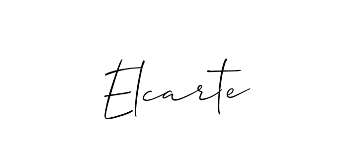 How to Draw Elcarte signature style? Allison_Script is a latest design signature styles for name Elcarte. Elcarte signature style 2 images and pictures png